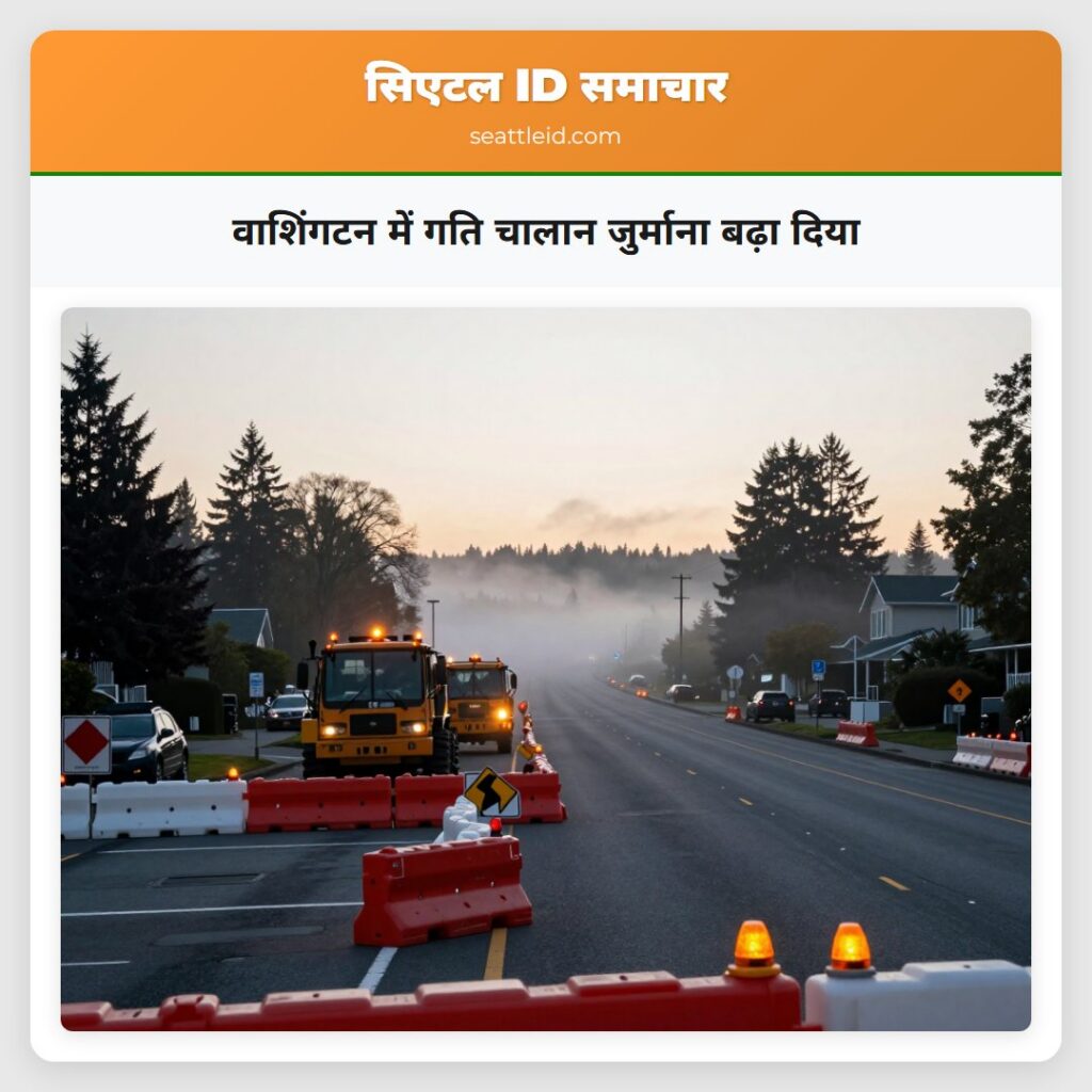 वाशिंगटन में गति चालान जुर्माना बढ़ा दिया