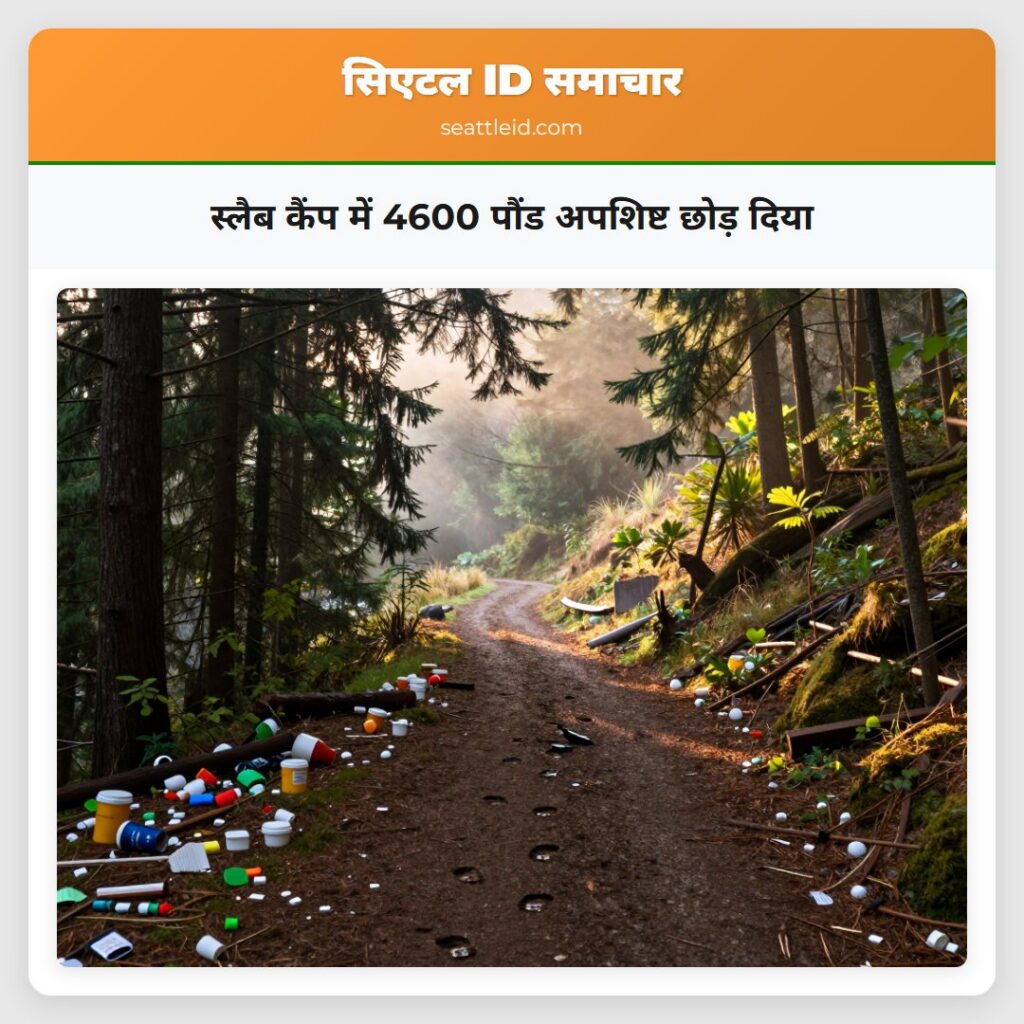 स्लैब कैंप में 4600 पौंड अपशिष्ट छोड़ दिया