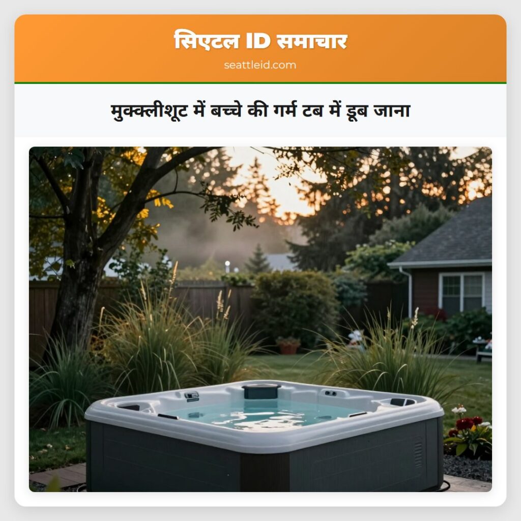 मुक्क्लीशूट में बच्चे की गर्म टब में डूब जाना