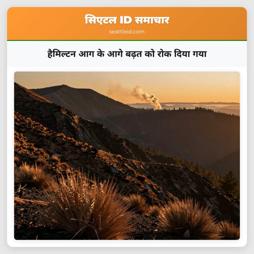 हैमिल्टन आग के आगे बढ़त को रोक दिया गया