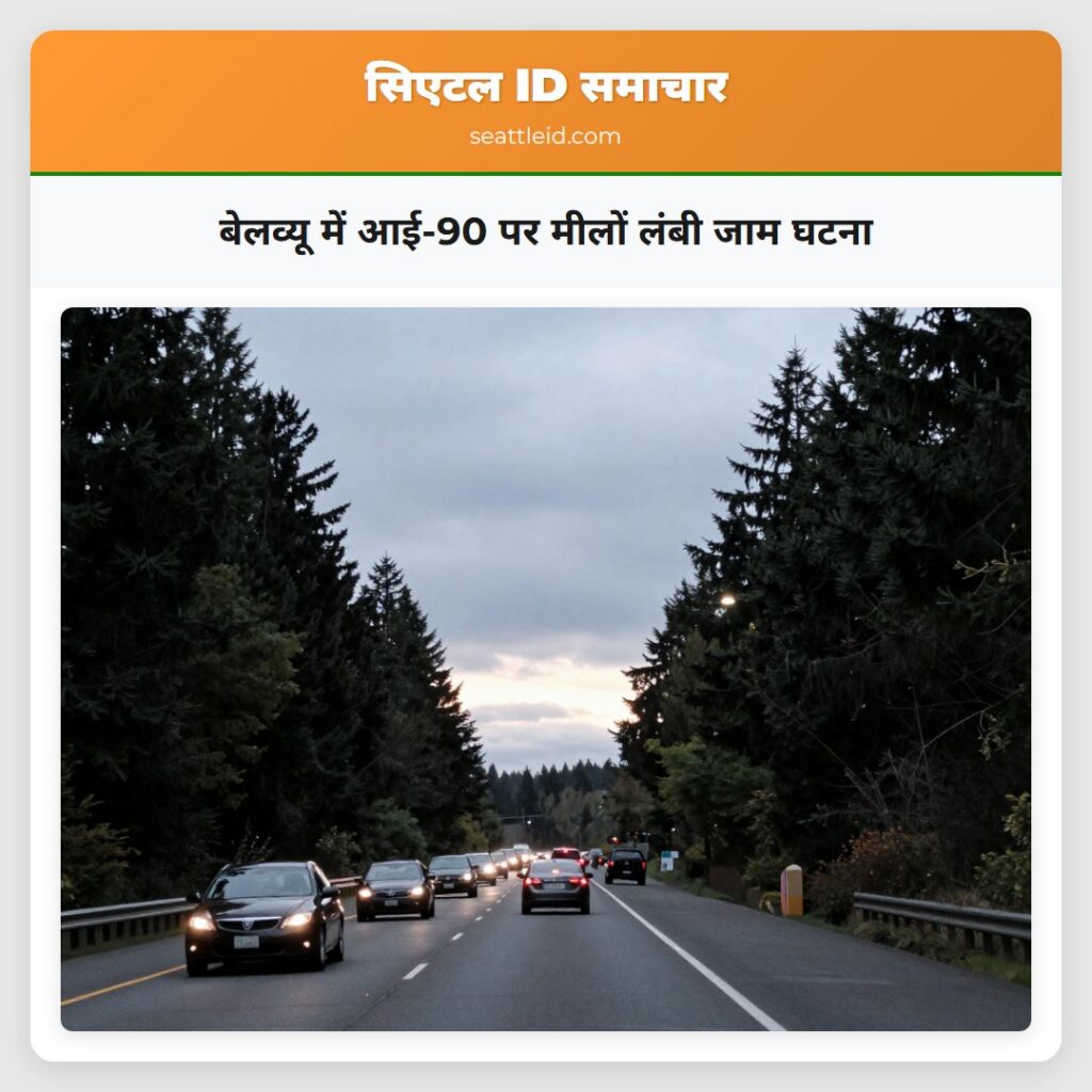 बेलव्यू में आई-90 पर मीलों लंबी जाम घटना