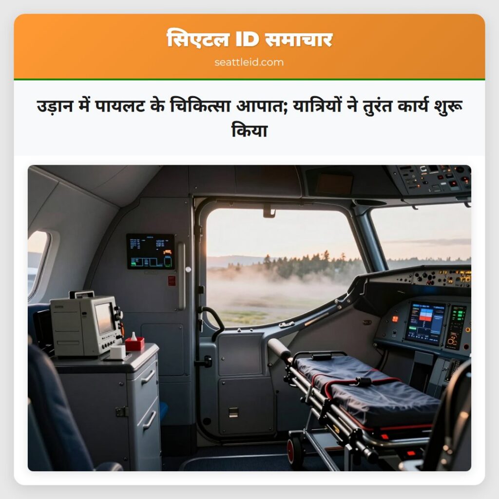 उड़ान में पायलट के चिकित्सा आपात; यात्रियों ने