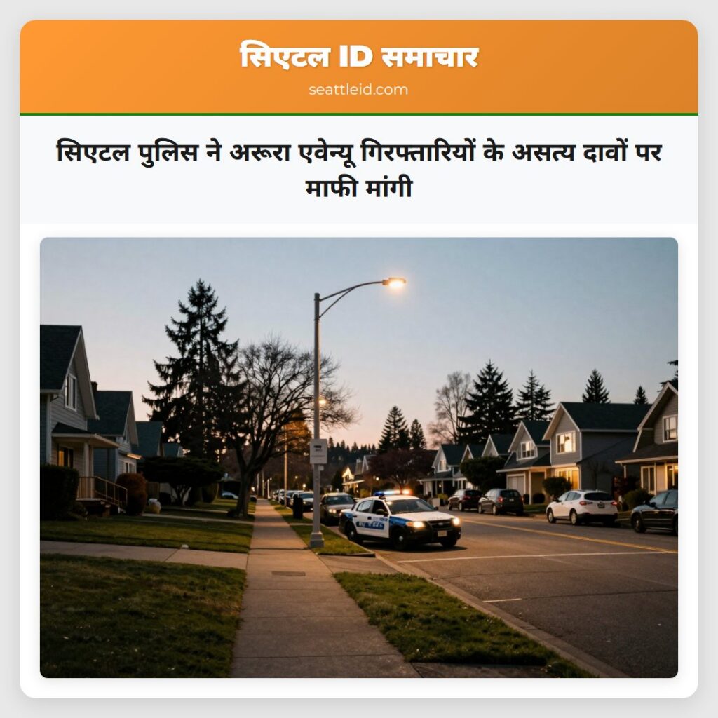 सिएटल पुलिस ने अरूरा एवेन्यू गिरफ्तारियों के