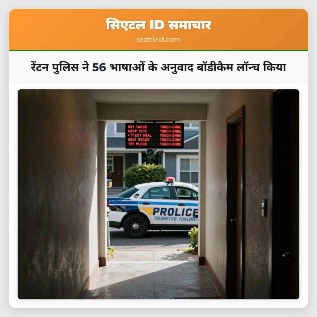 रेंटन पुलिस ने 56 भाषाओं के अनुवाद बॉडीकैम लॉन्च