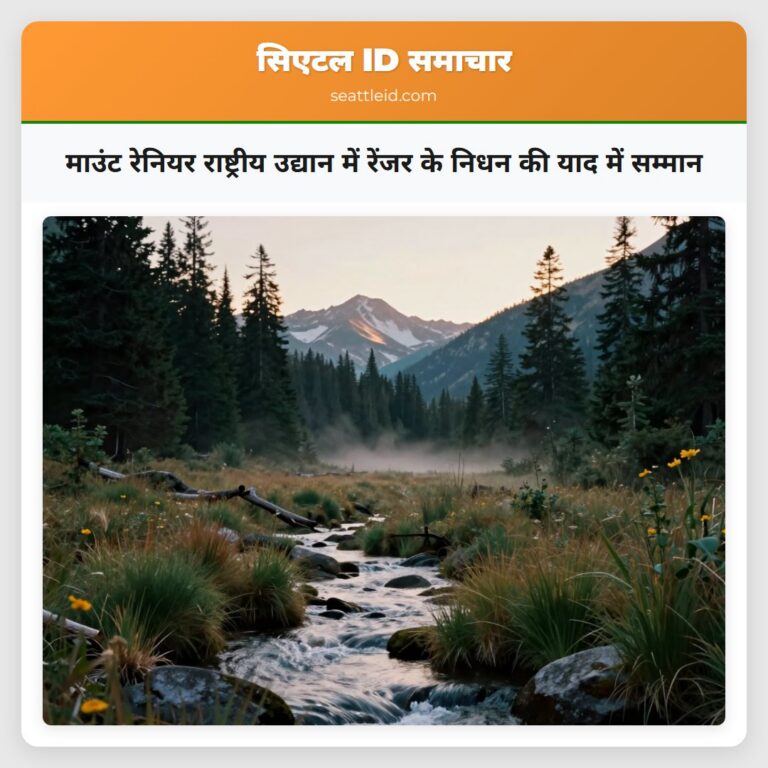 माउंट रेनियर राष्ट्रीय उद्यान में रेंजर के निधन की याद में सम्मान