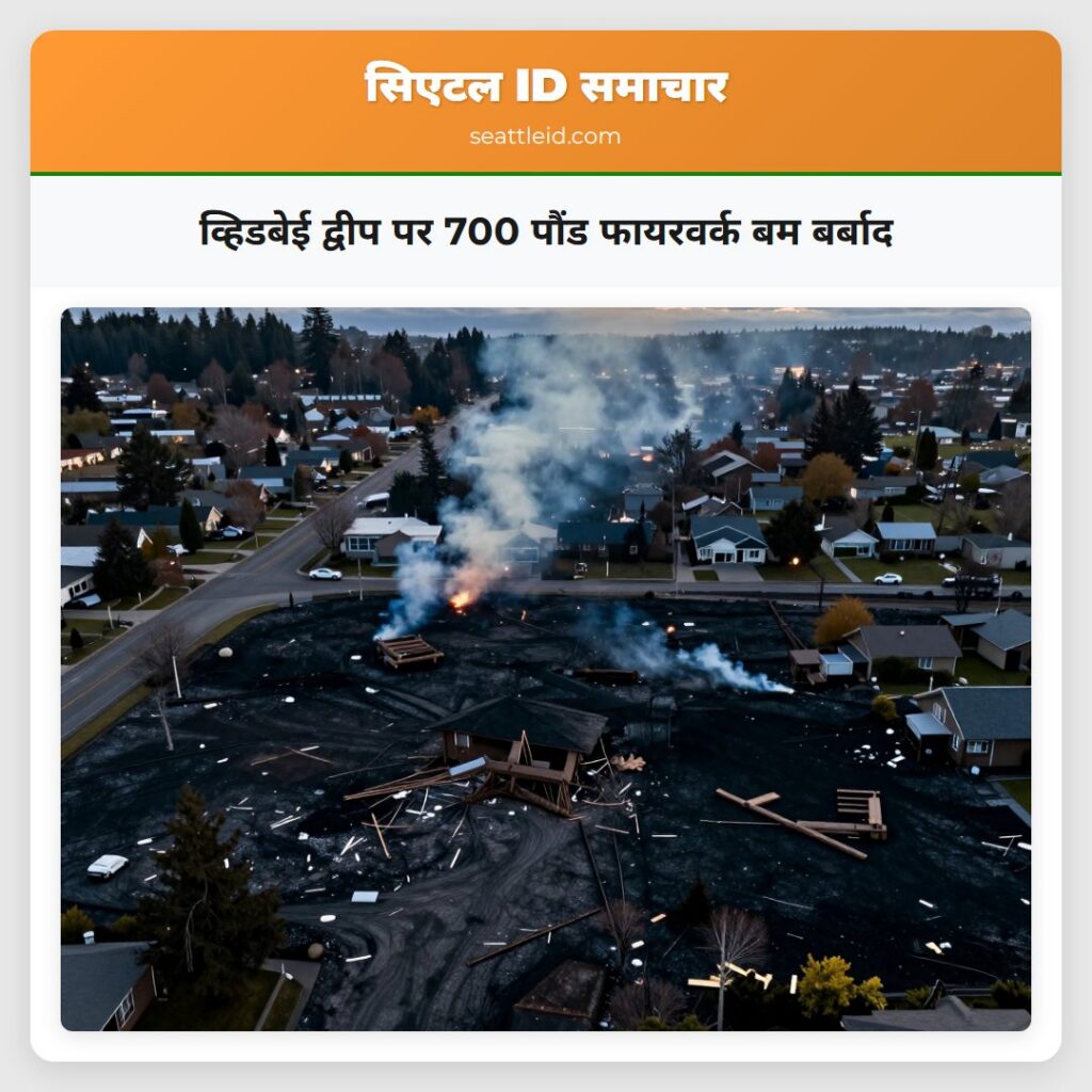 व्हिडबेई द्वीप पर 700 पौंड फायरवर्क बम बर्बाद