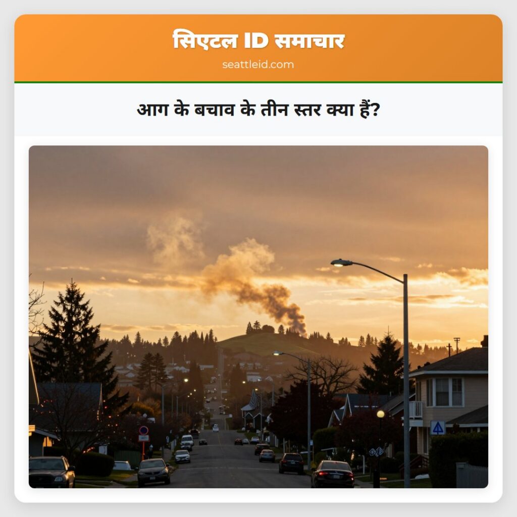 आग के बचाव के तीन स्तर क्या हैं?