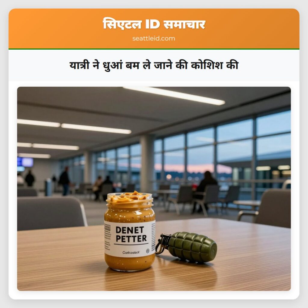 यात्री ने धुआं बम ले जाने की कोशिश की