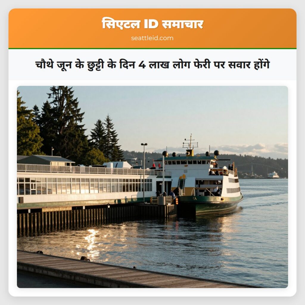 चौथे जून के छुट्टी के दिन 4 लाख लोग फेरी पर सवार