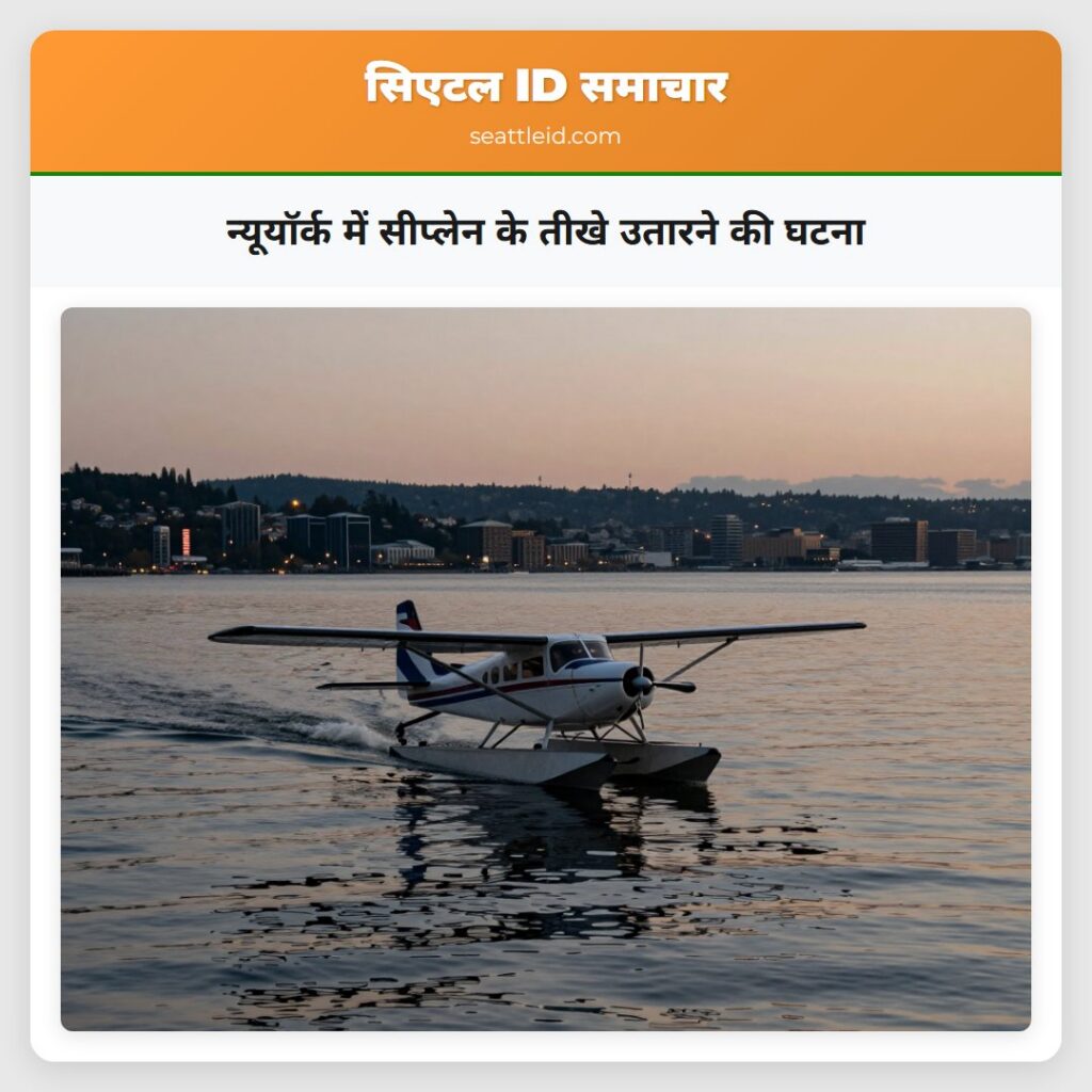 न्यूयॉर्क में सीप्लेन के तीखे उतारने की घटना