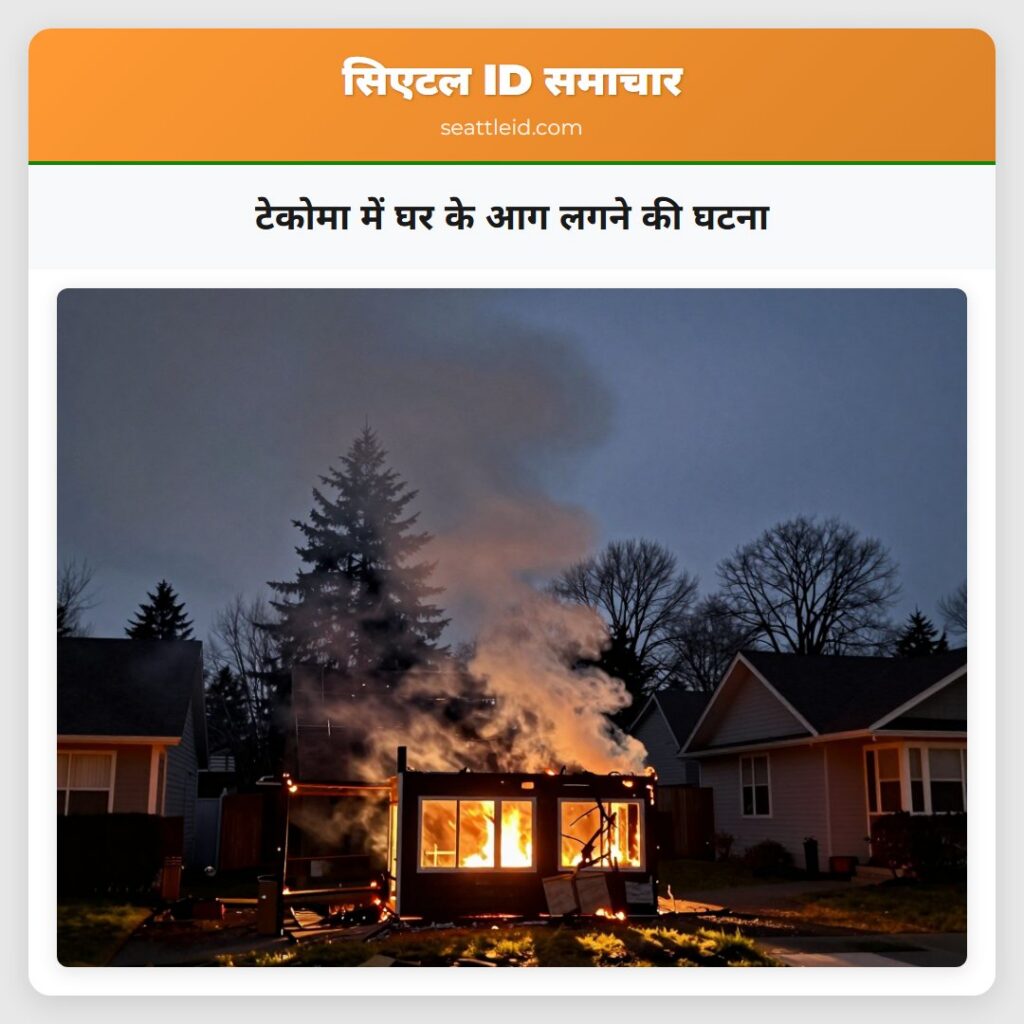टेकोमा में घर के आग लगने की घटना