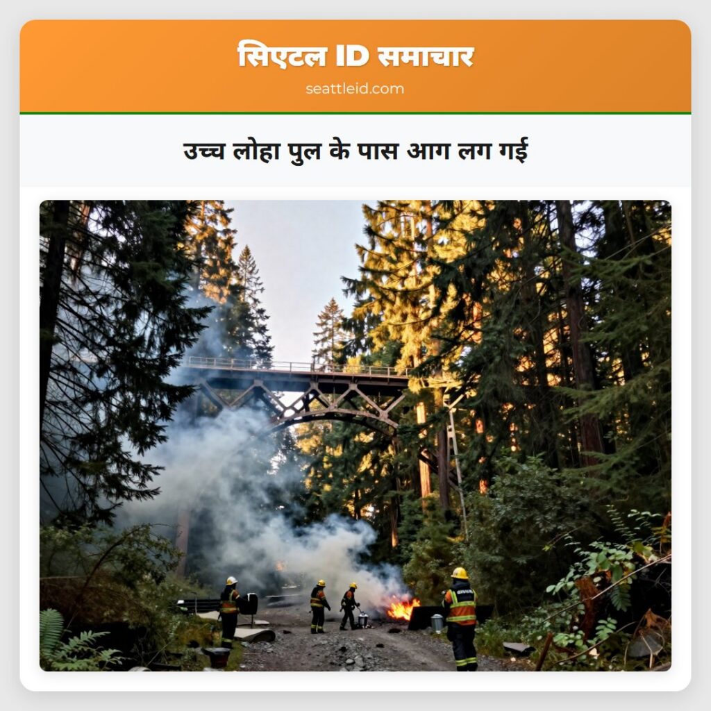 उच्च लोहा पुल के पास आग लग गई