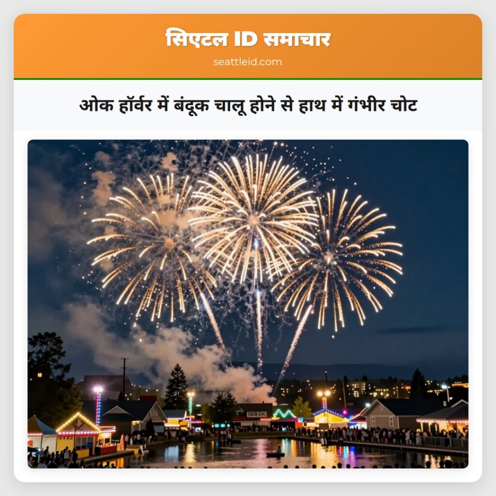 ओक हॉर्वर में बंदूक चालू होने से हाथ में गंभीर चोट