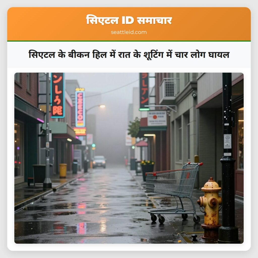 सिएटल के बीकन हिल में रात के शूटिंग में चार लोग