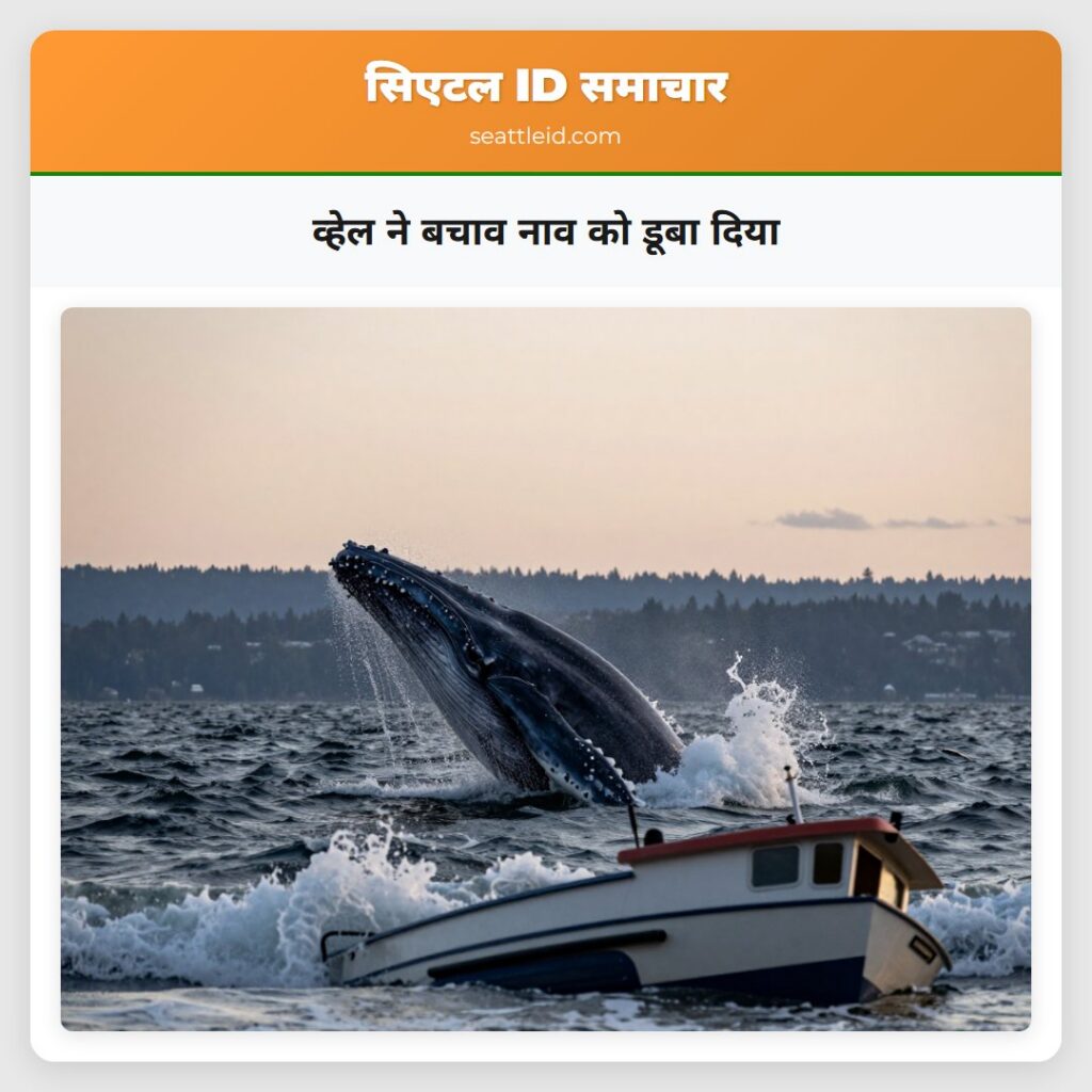 व्हेल ने बचाव नाव को डूबा दिया