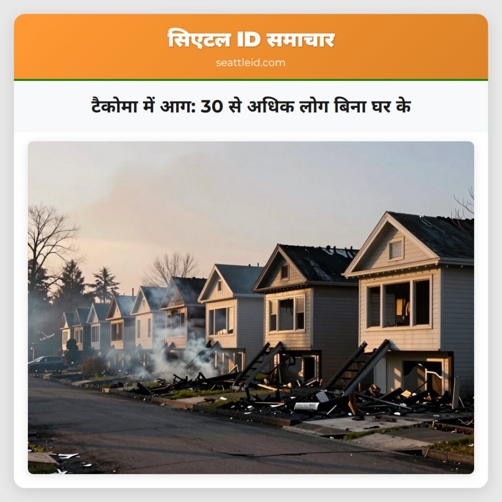 टैकोमा में आग: 30 से अधिक लोग बिना घर के
