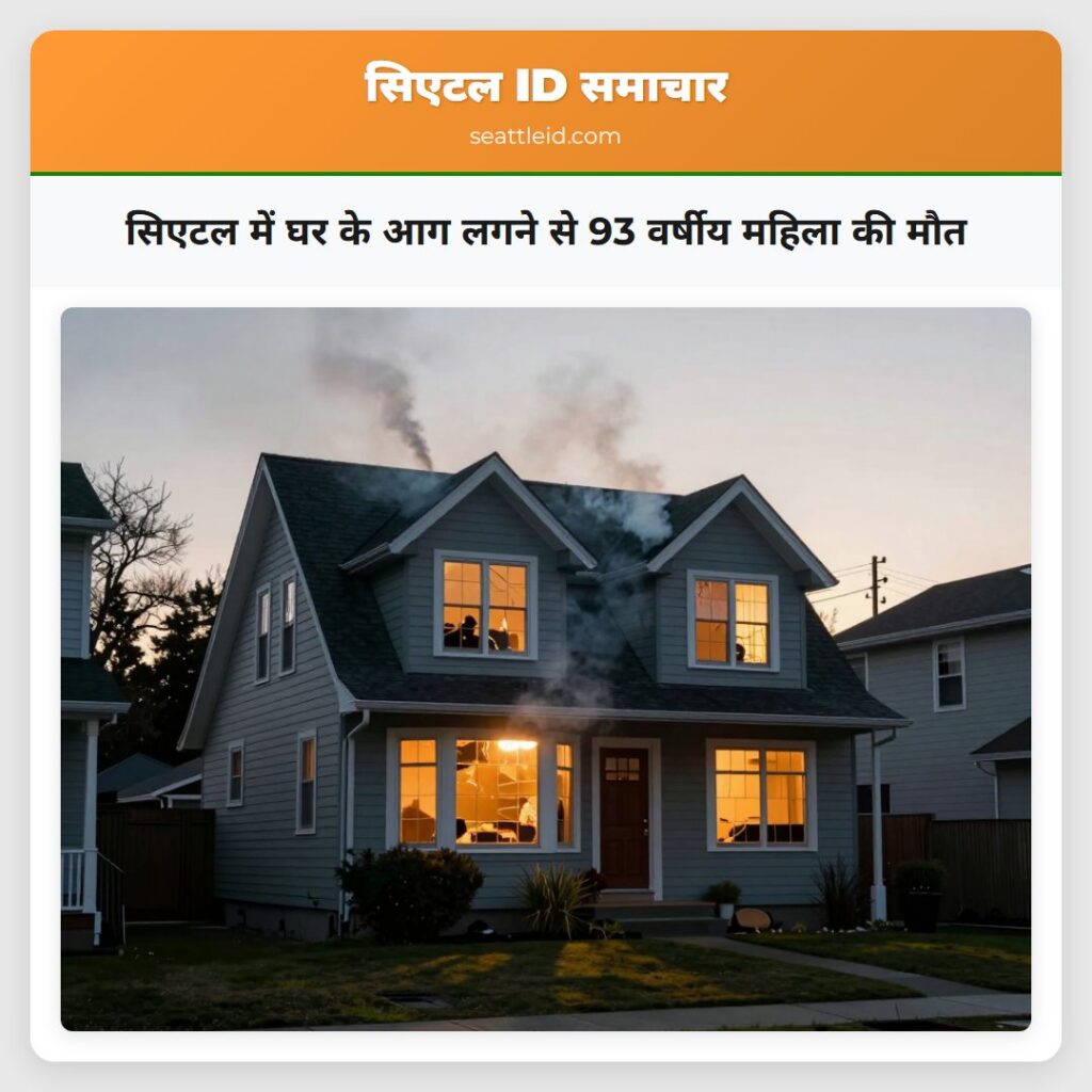 सिएटल में घर के आग लगने से 93 वर्षीय महिला की मौत