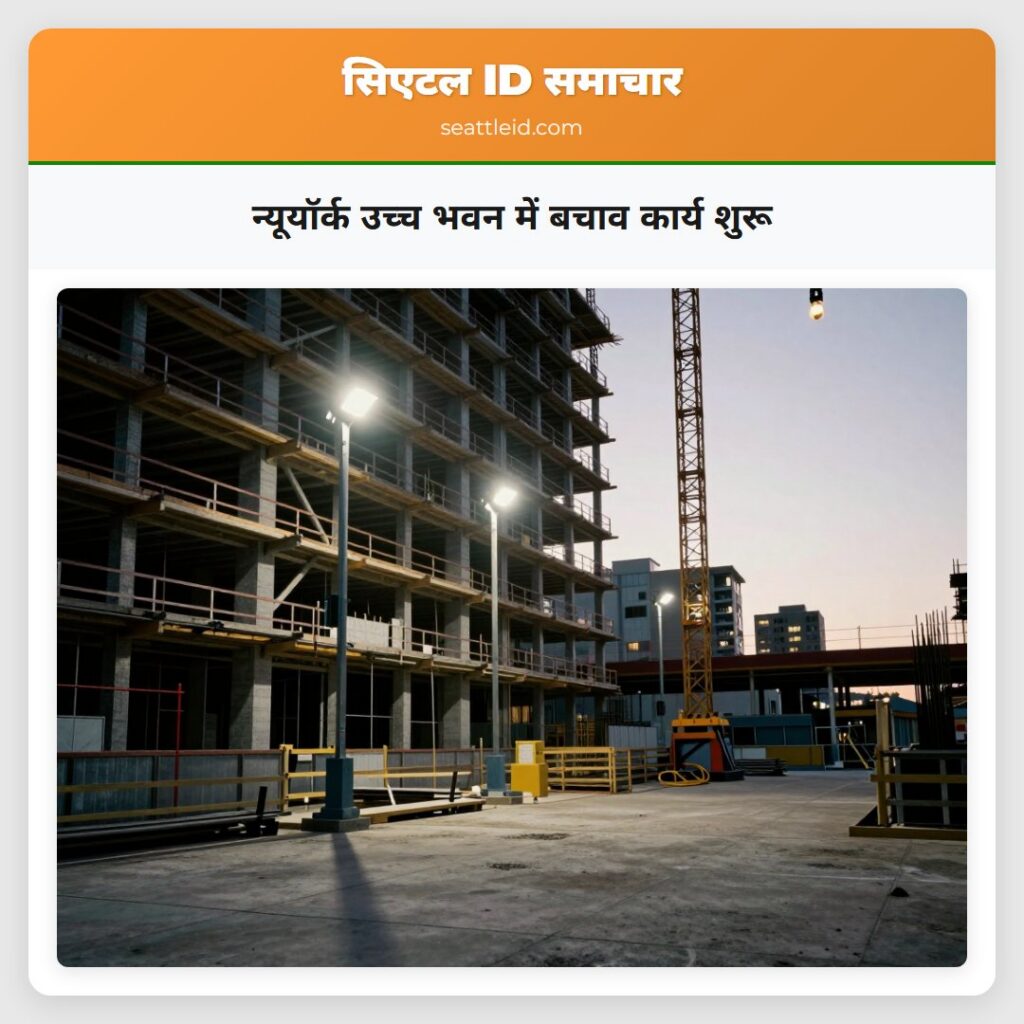 न्यूयॉर्क उच्च भवन में बचाव कार्य शुरू