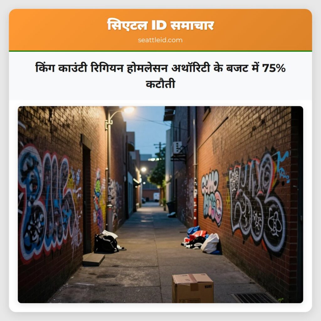 किंग काउंटी रिगियन होमलेसन अथॉरिटी के बजट में 75%
