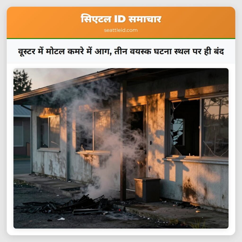 वूस्टर में मोटल कमरे में आग, तीन वयस्क घटना स्थल