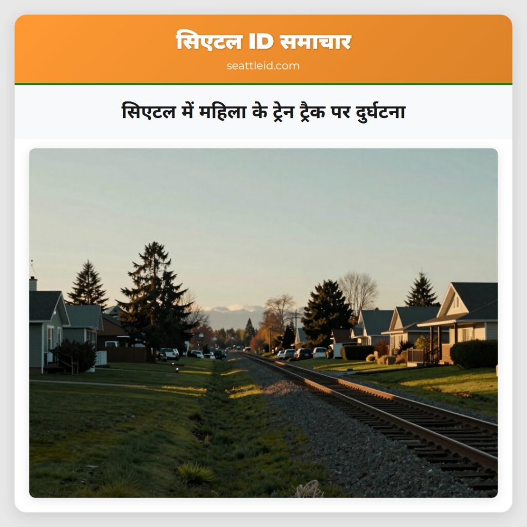 सिएटल में महिला के ट्रेन ट्रैक पर दुर्घटना