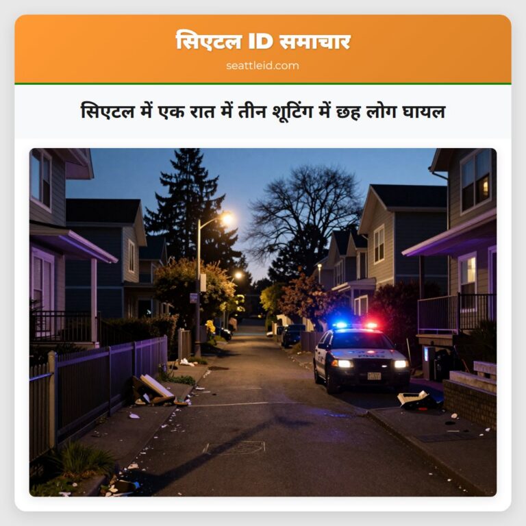 सिएटल में एक रात में तीन शूटिंग में छह लोग घायल